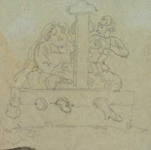 Two Men in a Stock by Unbekannt Unbekannt